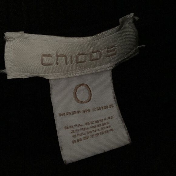 Chicos Womens Black Snap Front Cardigan Sweater Textured Knit - Picture 6 of 6